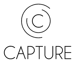 capture logo black
