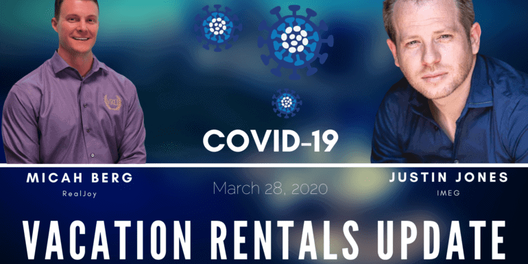 Micah Berg and Justin Jonas vacation rental update COVID-19
